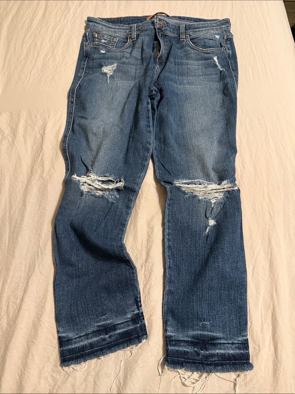 Joe’s Women's Distressed Mid-Blue Jeans - Collectors Edition